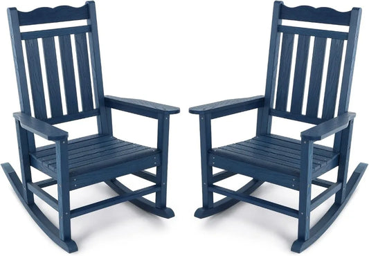 All-Weather Outdoor Rocking Chair With 400 Lb Weight Capacity