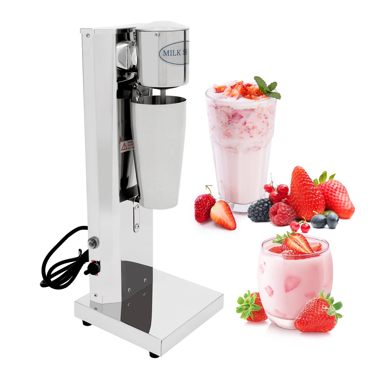 Bymaocar 180W Commercial Milk Shake Mixer Stainless Steel