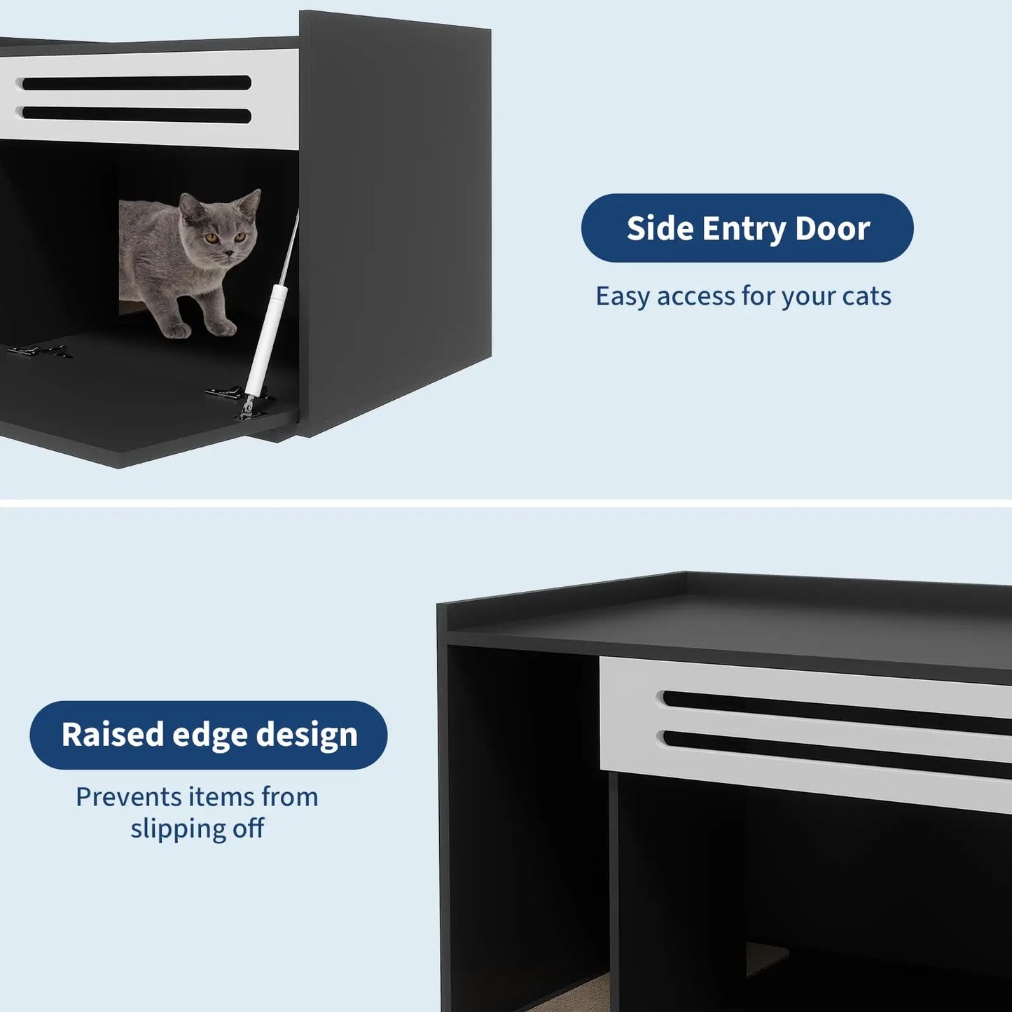 HiMISSCN Cat House End Table Litter Box Enclosure Furniture