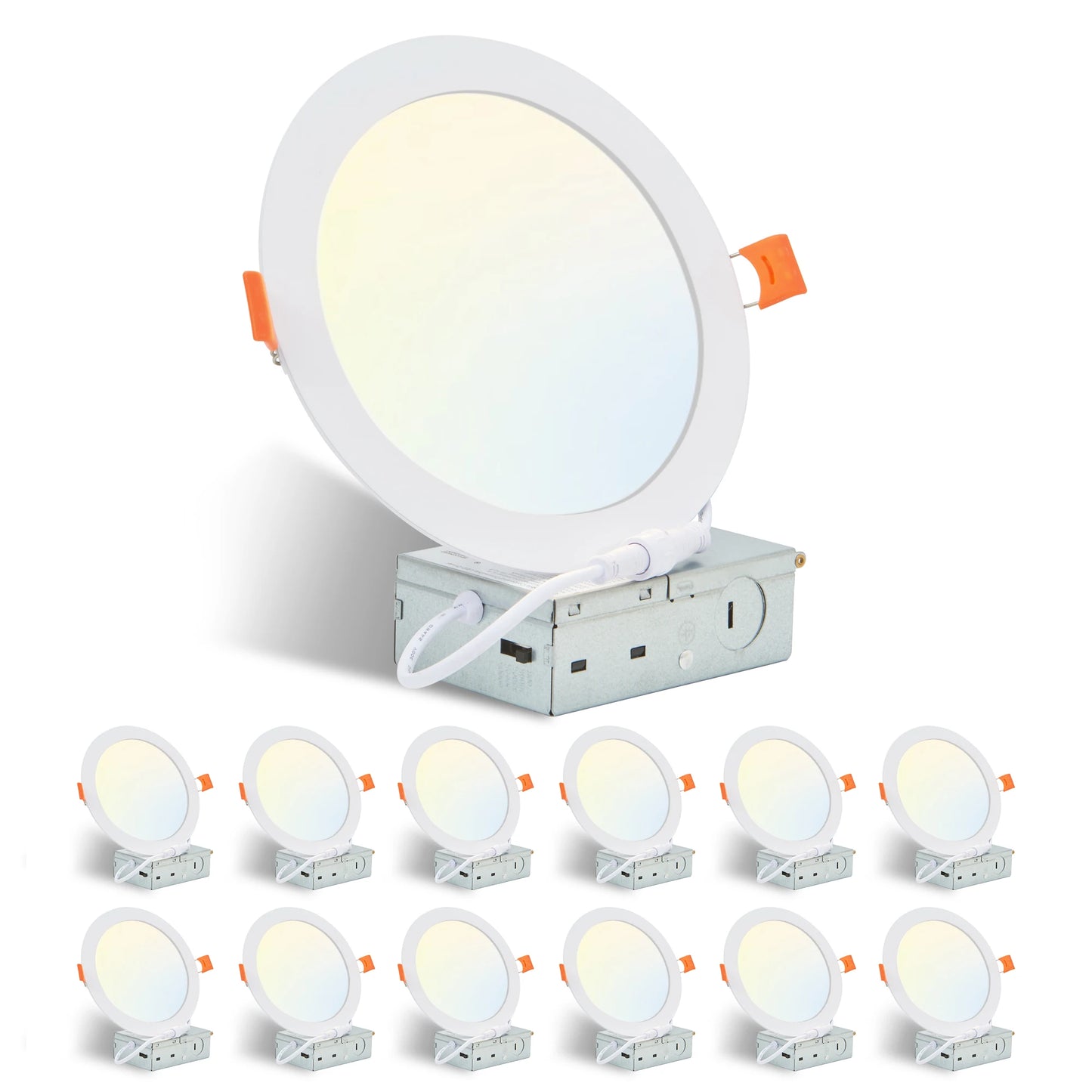 ARLGSITE LED Recessed Lights With Junction Box Dimmable 3000K-5000K
