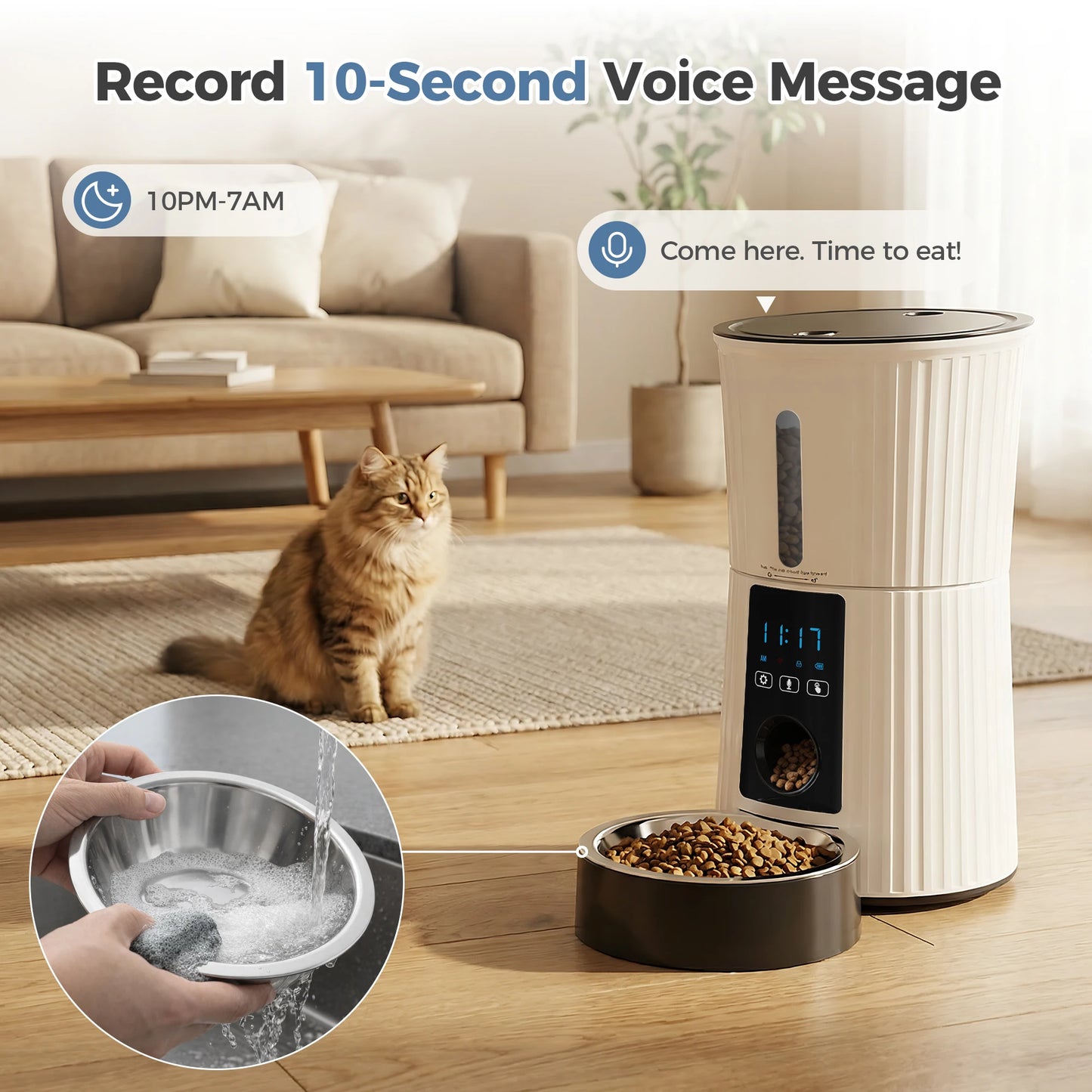 Automatic WiFi Cat Feeder With App Control And Programmable Timer