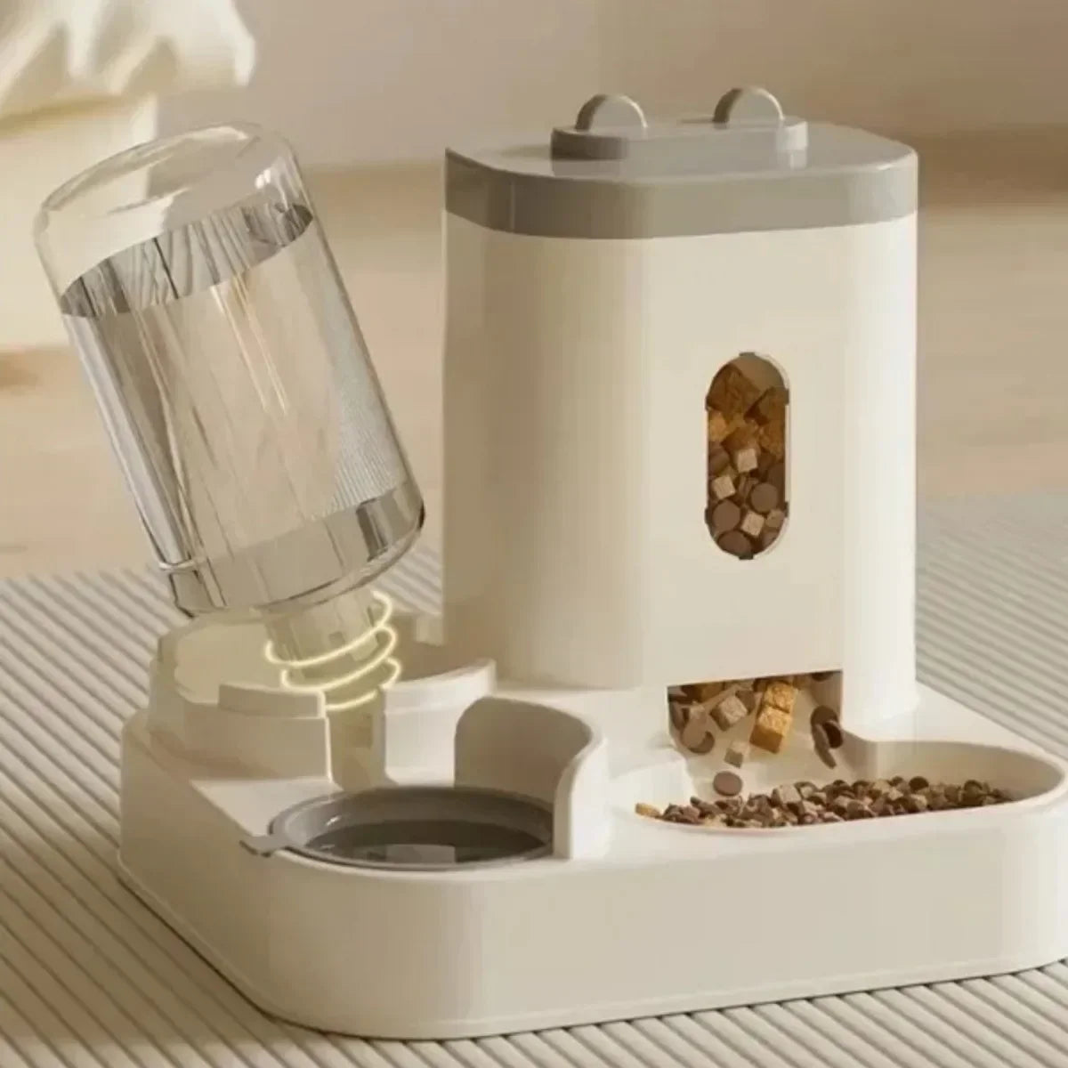 Automatic Pet Feeder With Water Fountain For Cats And Dogs Large Capacity