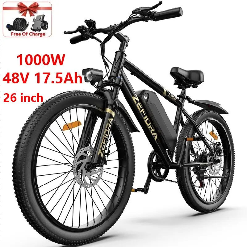 ZEFIORA Mountain Electric Bike UL2849 Certified Lightweight Aluminum Frame