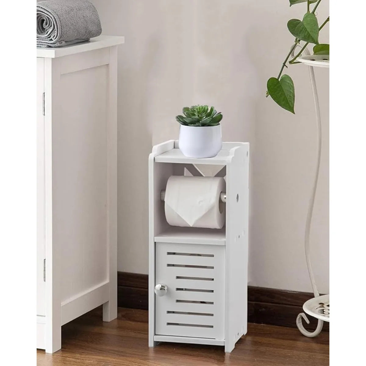XIUWO Free Standing Toilet Paper Holder Stand