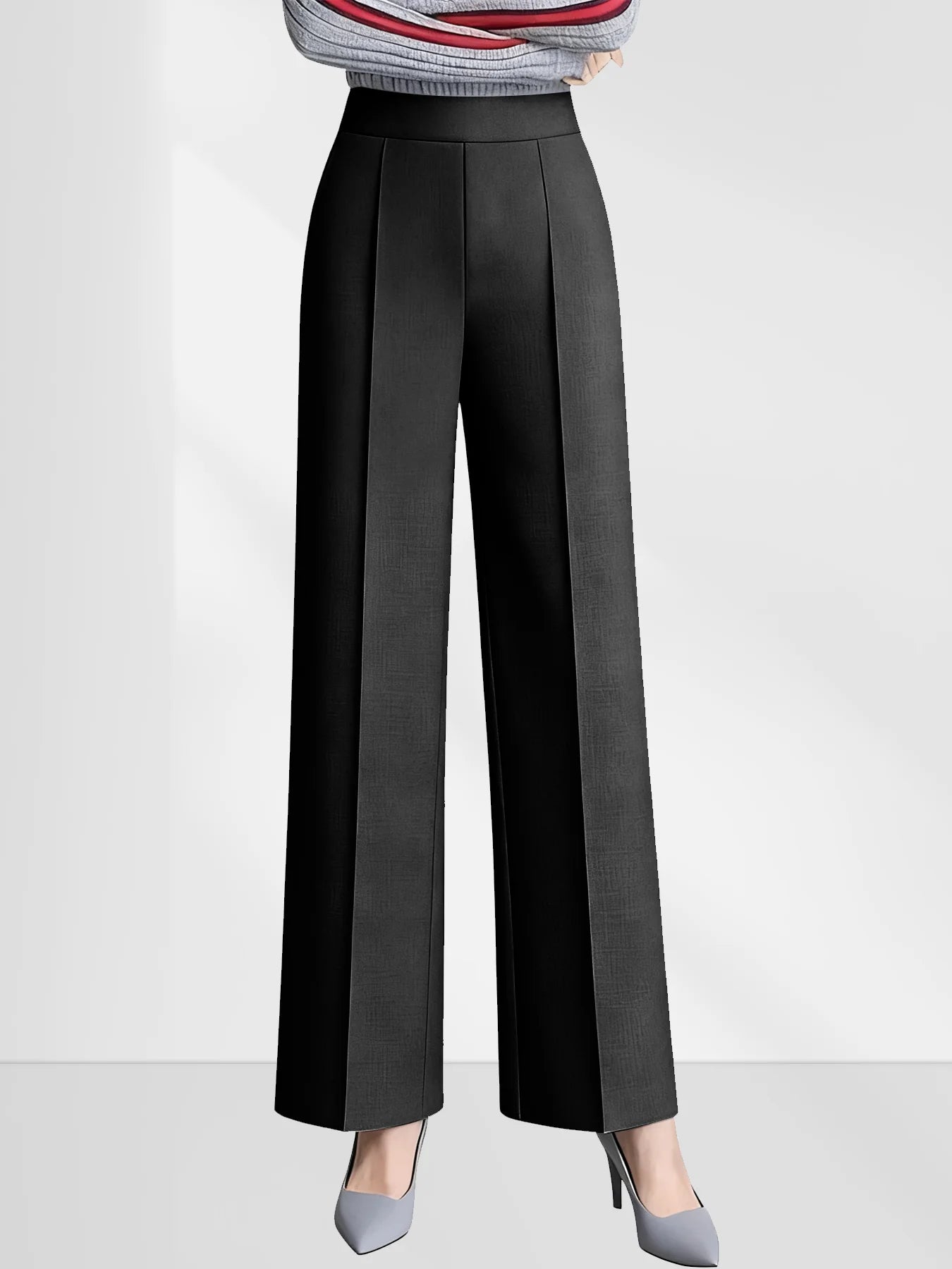 Women Wide Leg High Waist Pants With Pockets For Everyday