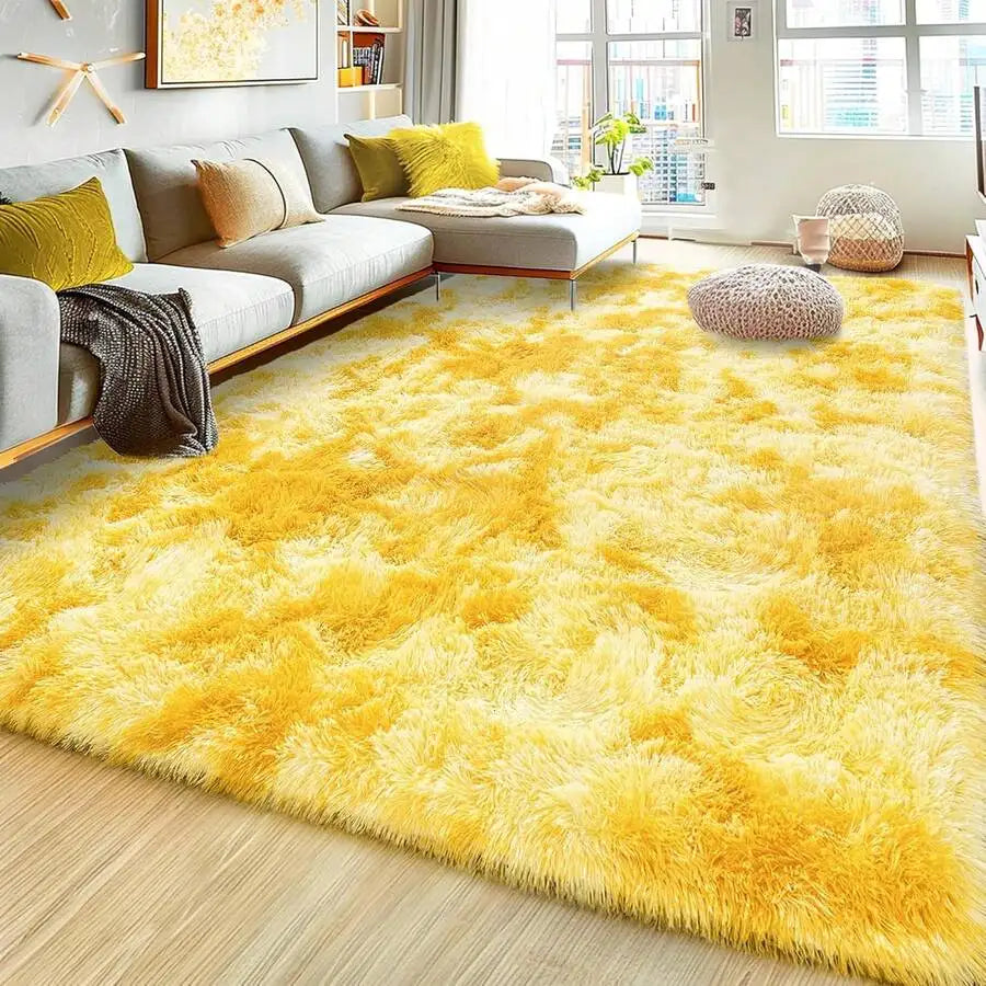 Indoor Soft Shag Plush Acrylic Rug For Bedroom Living Room