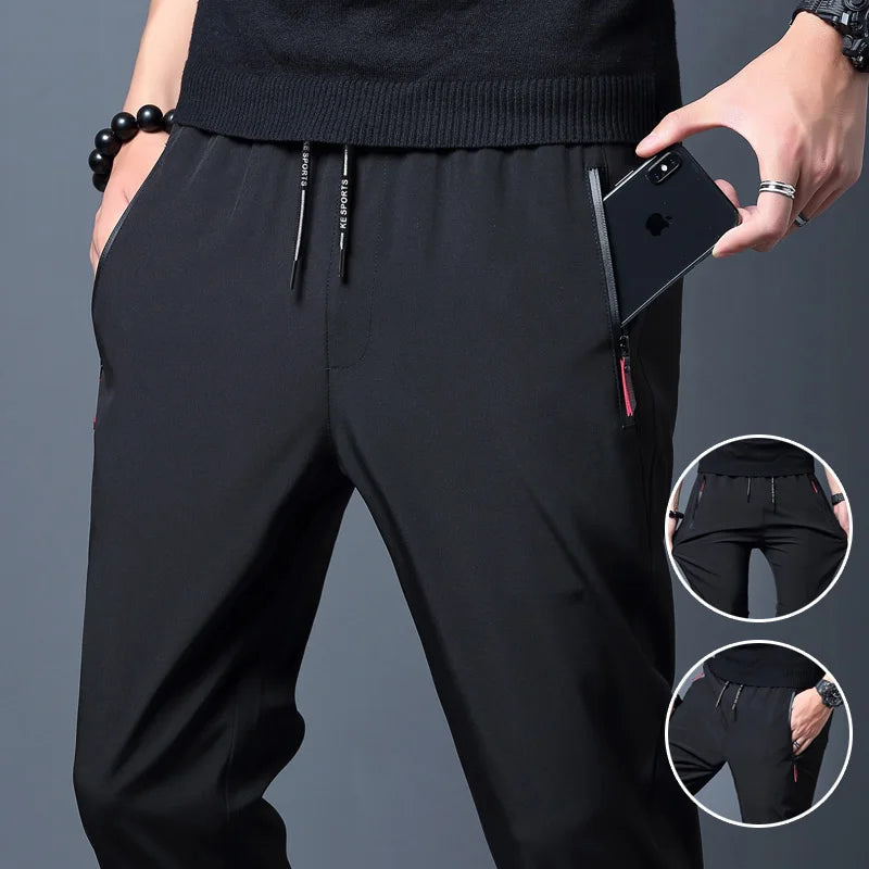 Snow Pinnacle Mens Casual Stretch Jogger Pants Elastic Waist