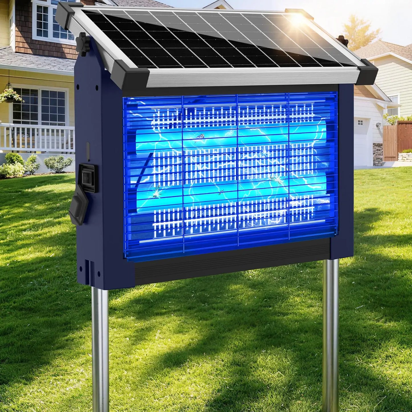Solar Outdoor Bug Zapper Cordless Rechargeable Mosquito Guard