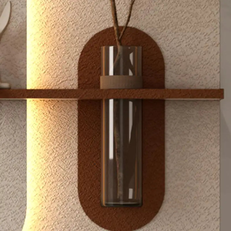 Adjustable Three Color LED Sandstone Wall Decor Simulated Plants Remote