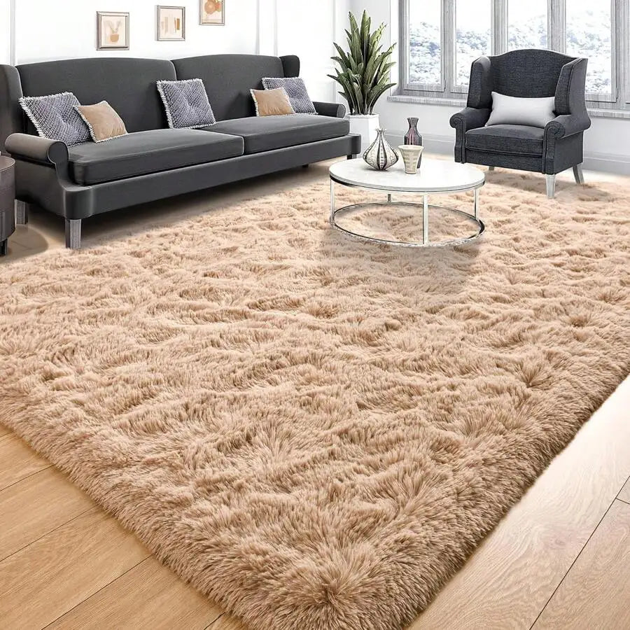 Indoor Soft Shag Plush Acrylic Rug For Bedroom Living Room