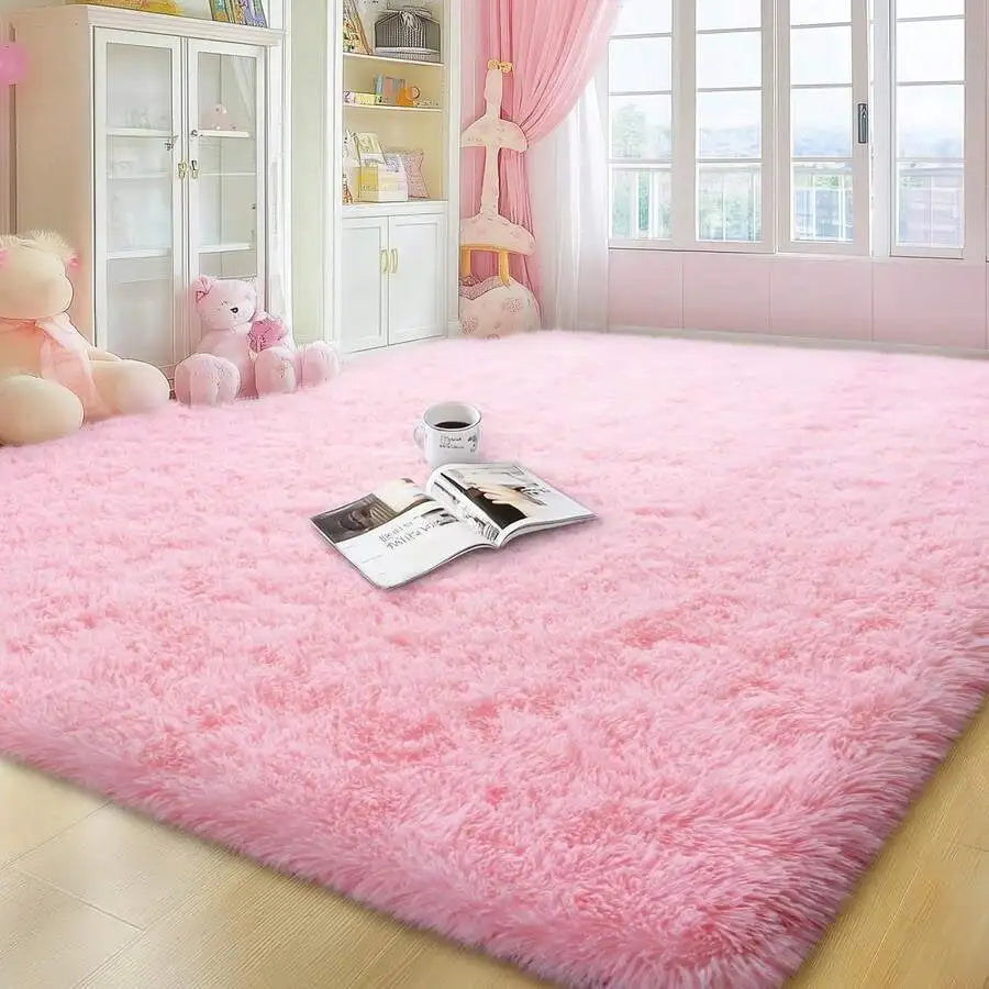 Indoor Soft Shag Plush Acrylic Rug For Bedroom Living Room