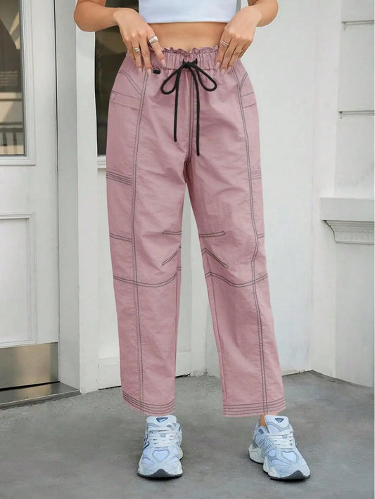 Fisoew Women's Baggy Cargo Joggers With Pockets For Casual Streetwear