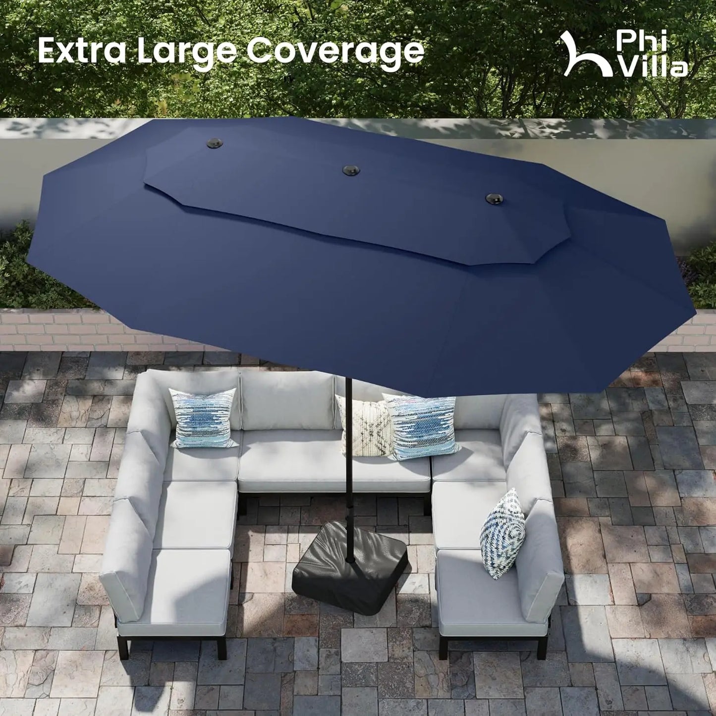 Large Patio Umbrella With Base Included And Stand All Weather
