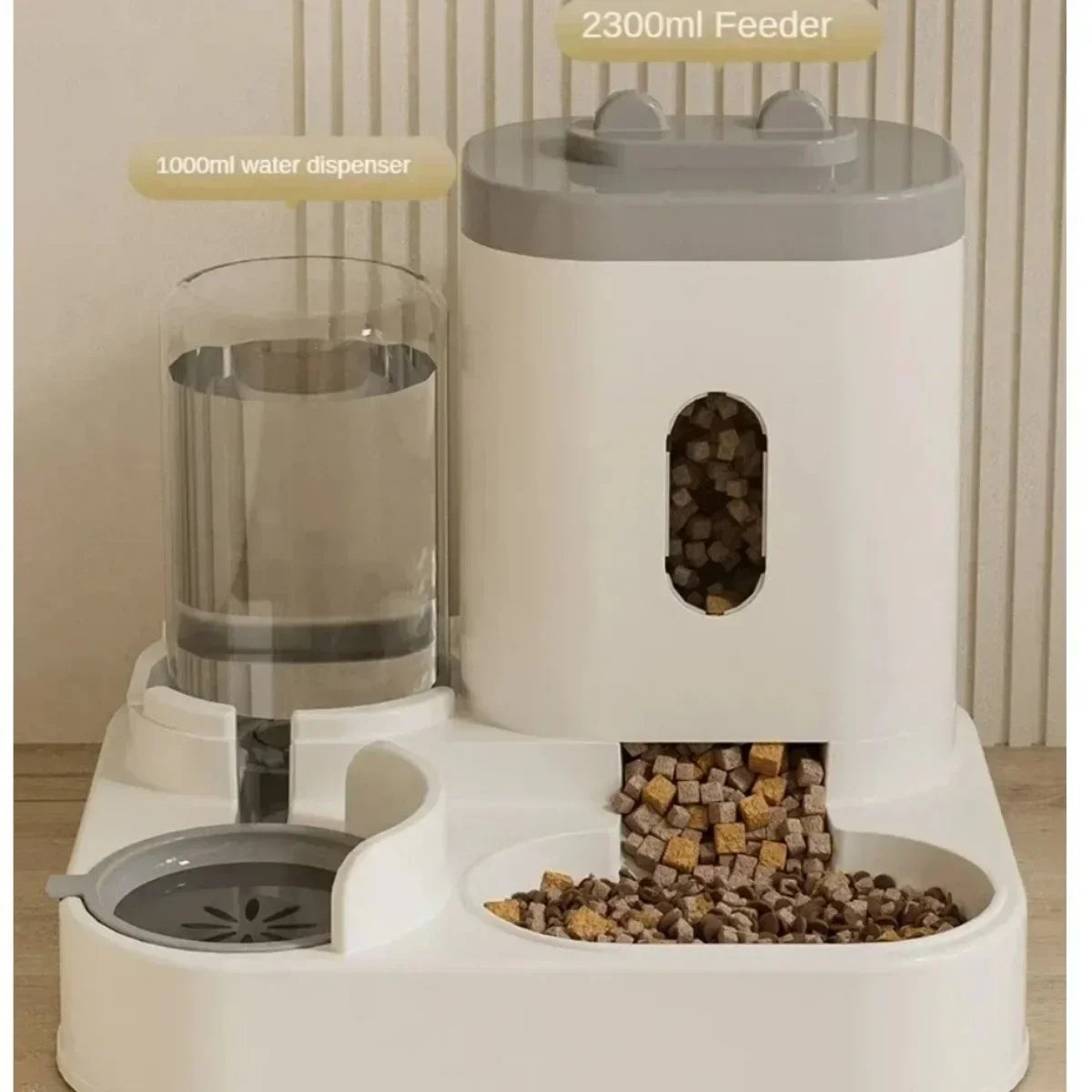 Automatic Pet Feeder With Water Fountain For Cats And Dogs Large Capacity