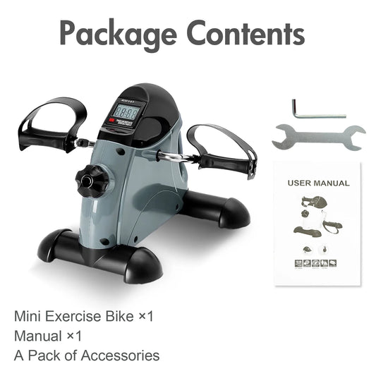 Under Desk Pedal Exerciser Mini Exercise Bike With LCD