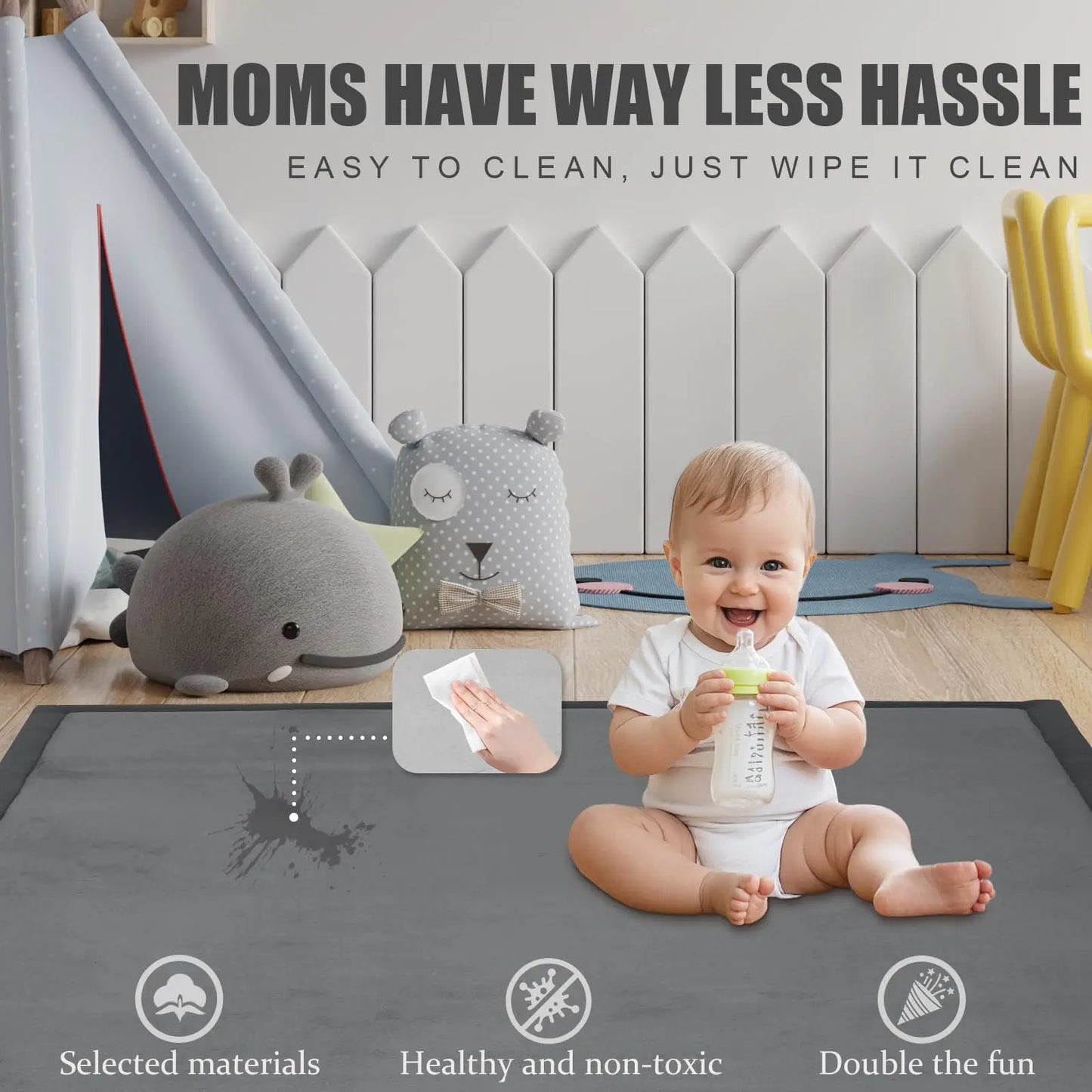 PaPaMat Tatami Style Baby Play Mat Non Slip Carpet