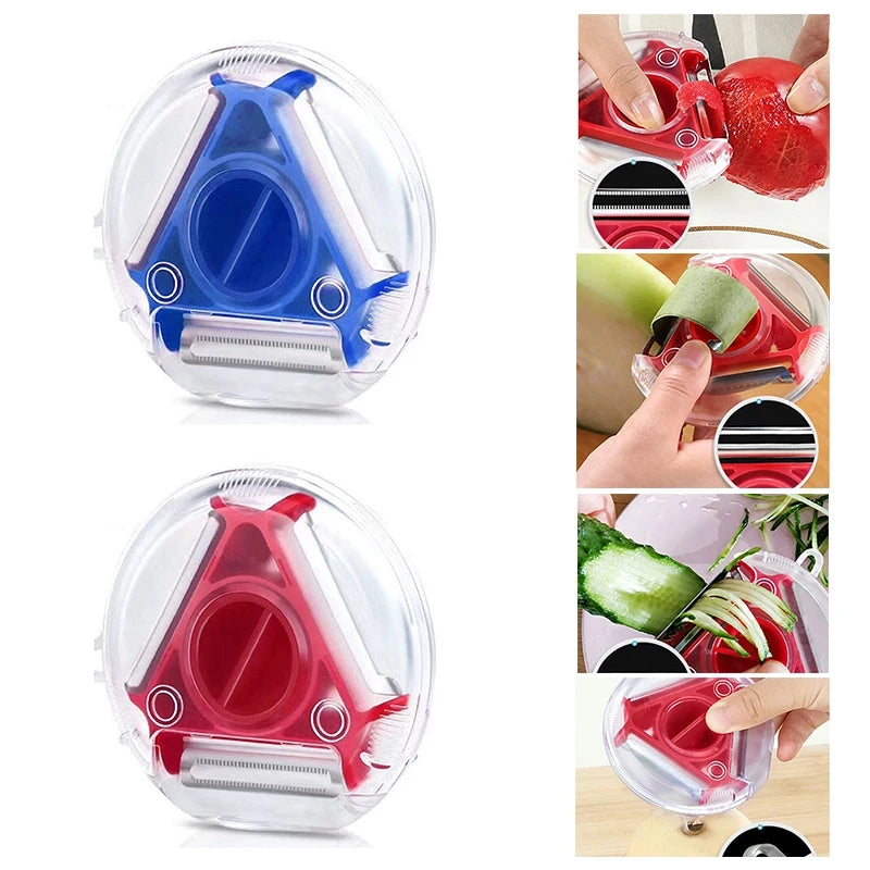 YOCITY 3 In 1 Magic Trio Peeler Set Slicer Shredder Julienne Cutter