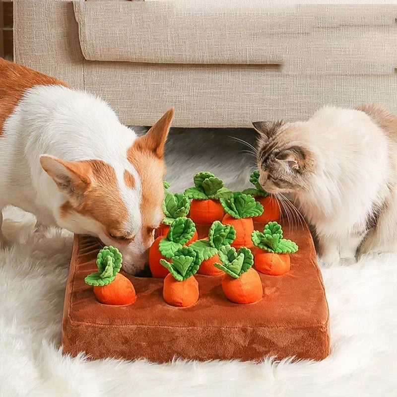 Dog Toys Snuffle Mat Plush Carrot Toy Set