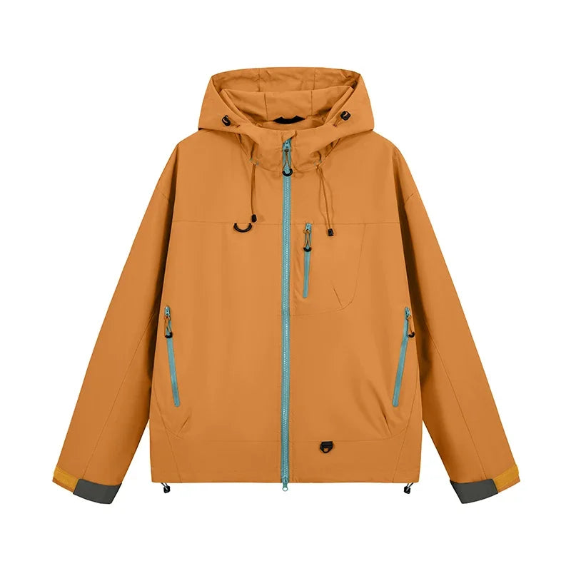 Unisex Waterproof Hiking Jacket Windbreaker Hooded Coat