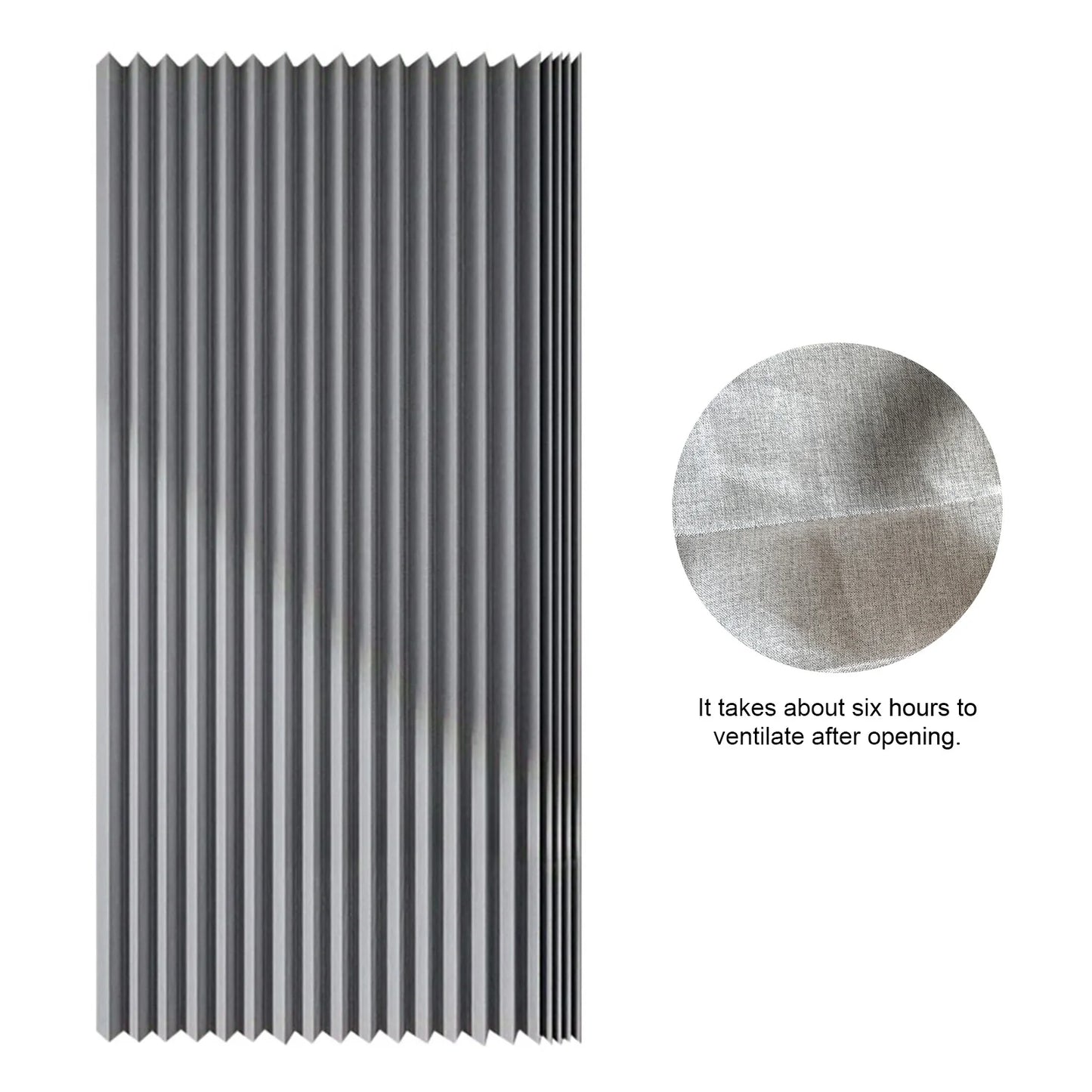 APWIKOGER Foldable Magnetic Shower Curtain With 14 Hooks Waterproof Bath Curtain