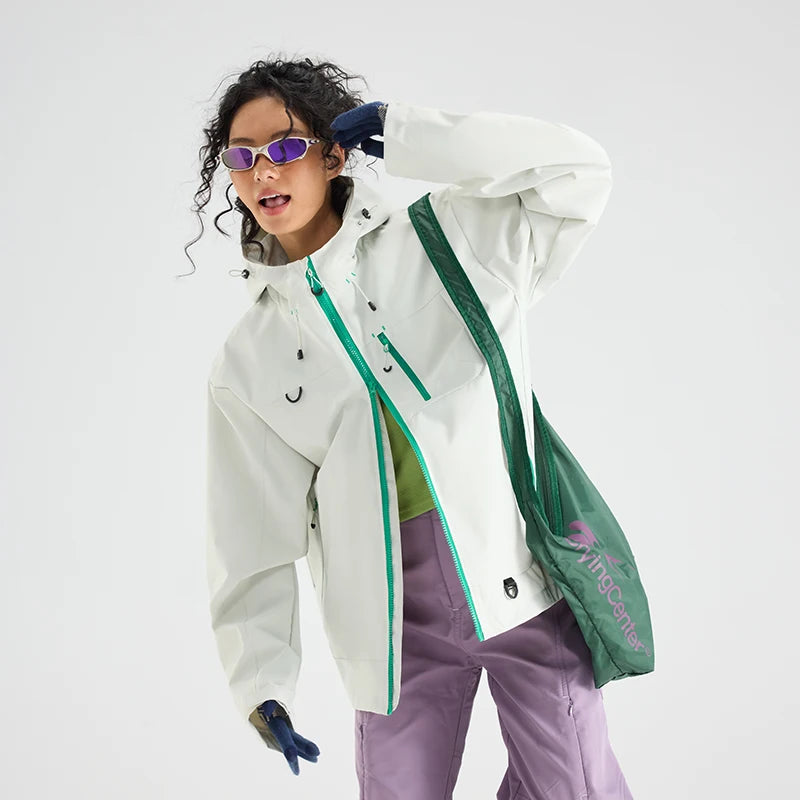 Unisex Waterproof Hiking Jacket Windbreaker Hooded Coat
