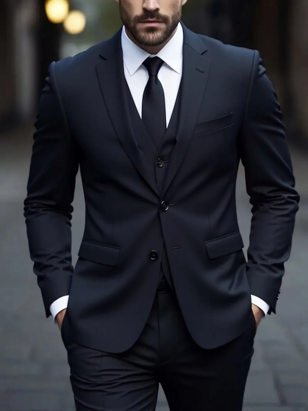 Men's Three Piece Suit Anti Wrinkle No Iron Formal Business Attire