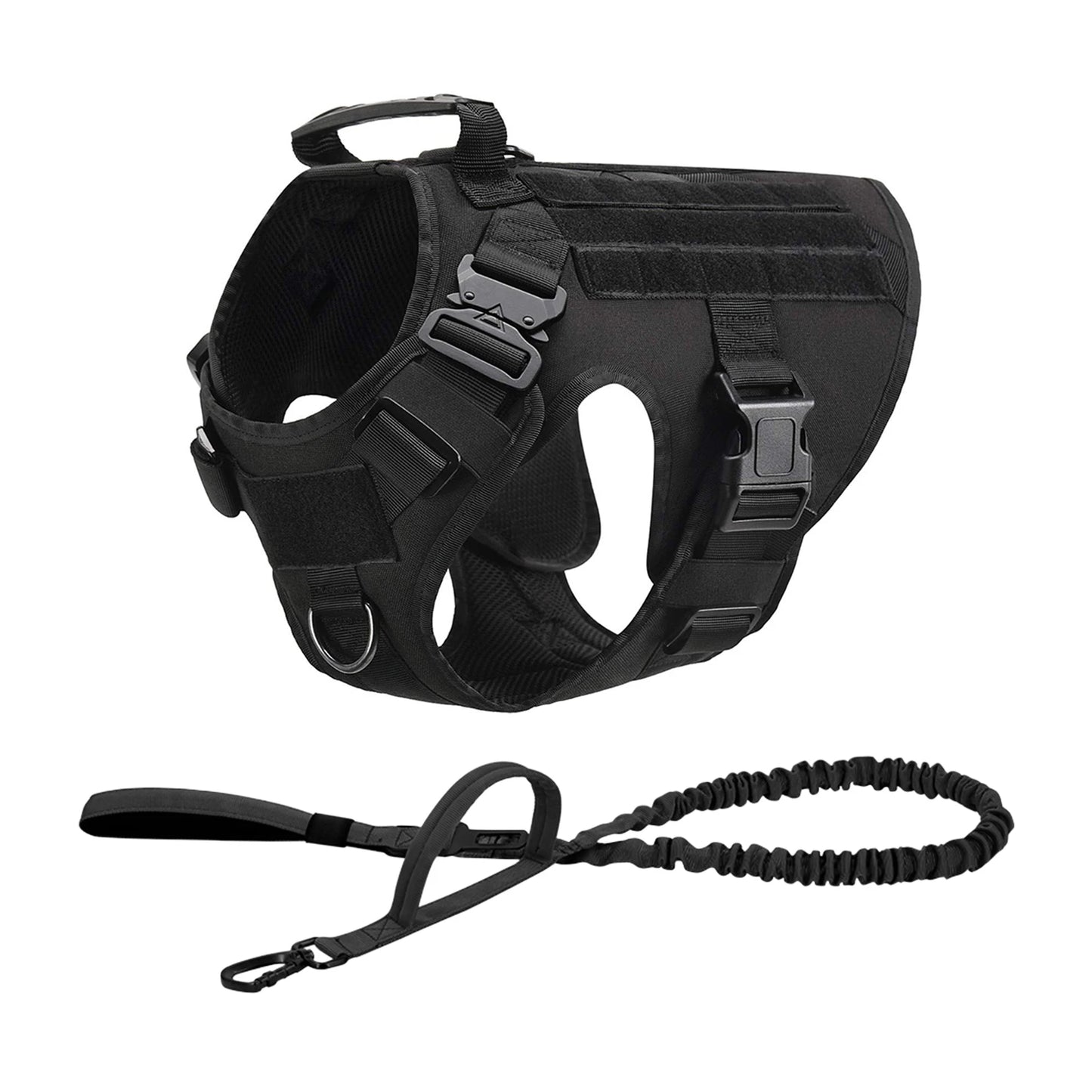 Padded Tactical Dog Harness With Molle Loops And Quick Release