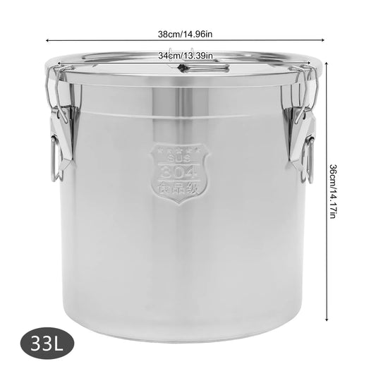304 Stainless Steel Airtight Canisters With Lids And Locking Clamp