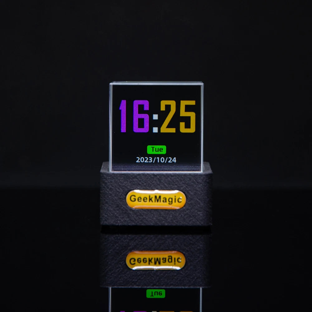 Alloet Crystal Cube Photo Display and Smart Weather Station Clock
