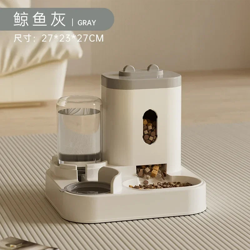 Automatic Pet Feeder With Water Fountain For Cats And Dogs Large Capacity
