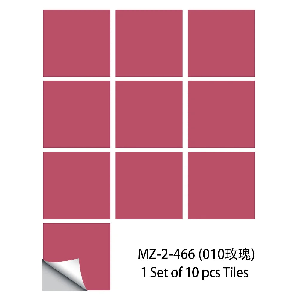 Diamond Tile Sticker Set 10 Pieces Peel And Stick Kitchen Backsplash Waterproof