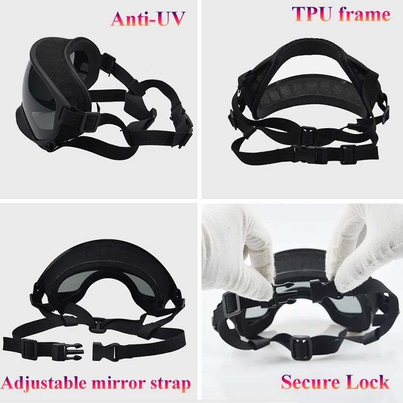 PETRAVELCN Dog Goggles Anti UV Sunglasses For Travel