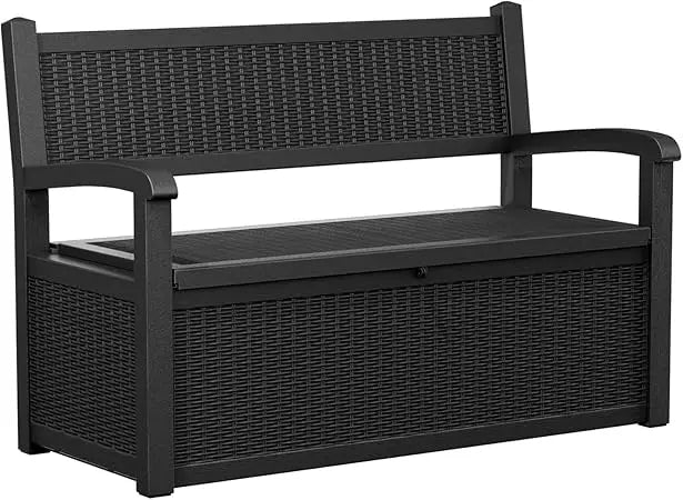 Outdoor Storage Bench Deck Box Waterproof Lockable For Patio