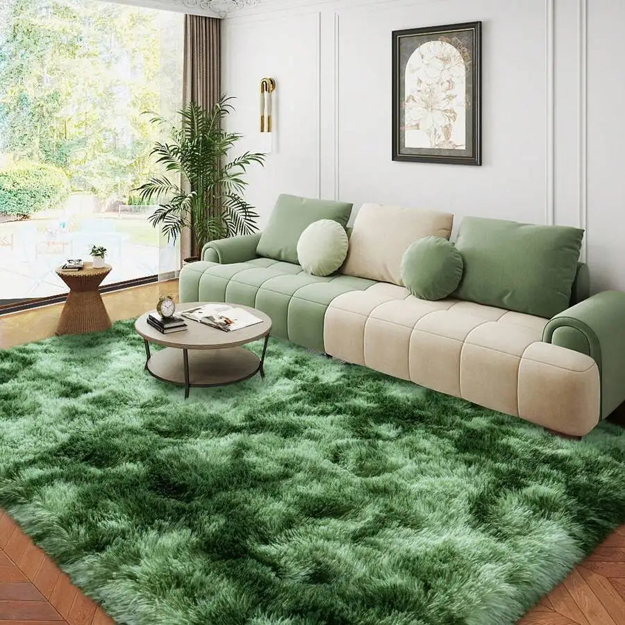Indoor Soft Shag Plush Acrylic Rug For Bedroom Living Room