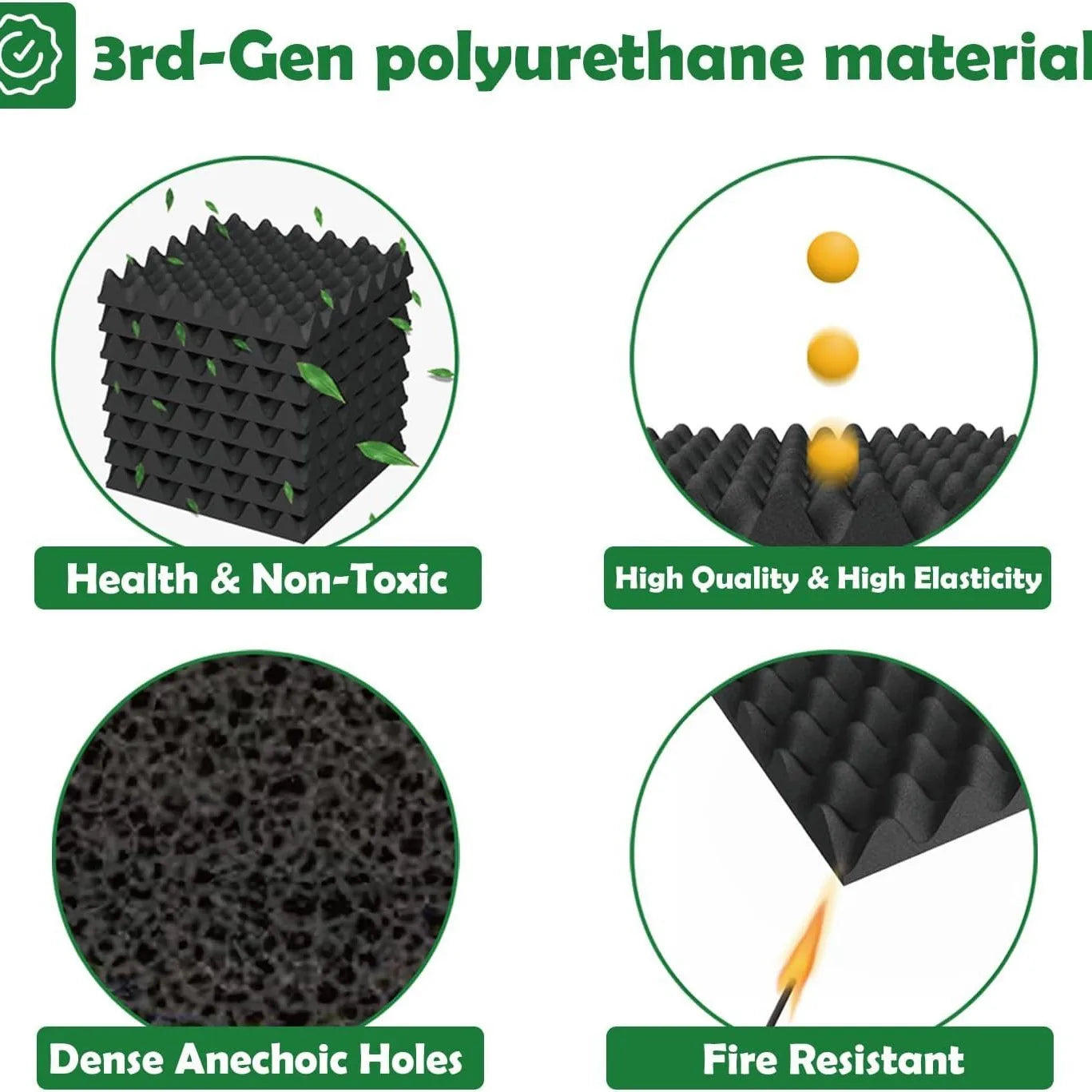 Eggcrate Self Adhesive Acoustic Foam Panels For Home Studio