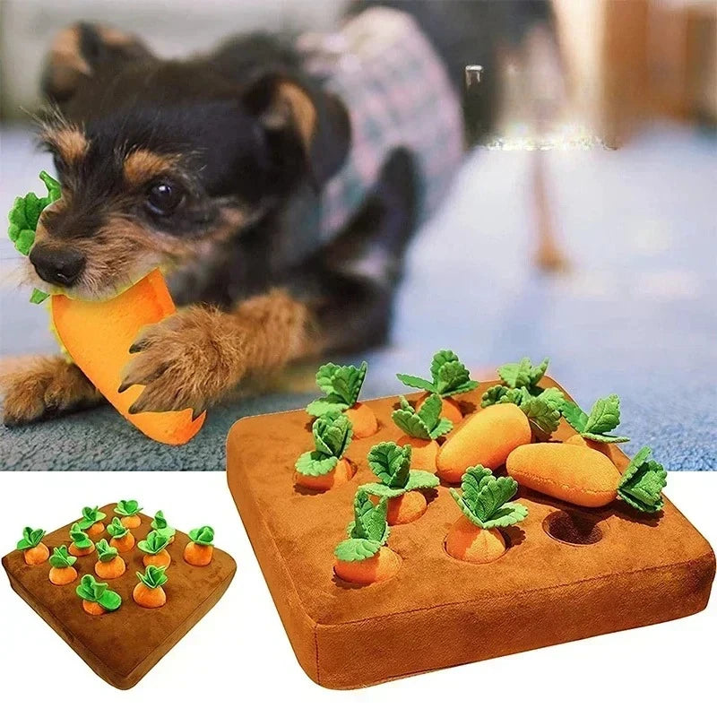 Dog Toys Snuffle Mat Plush Carrot Toy Set
