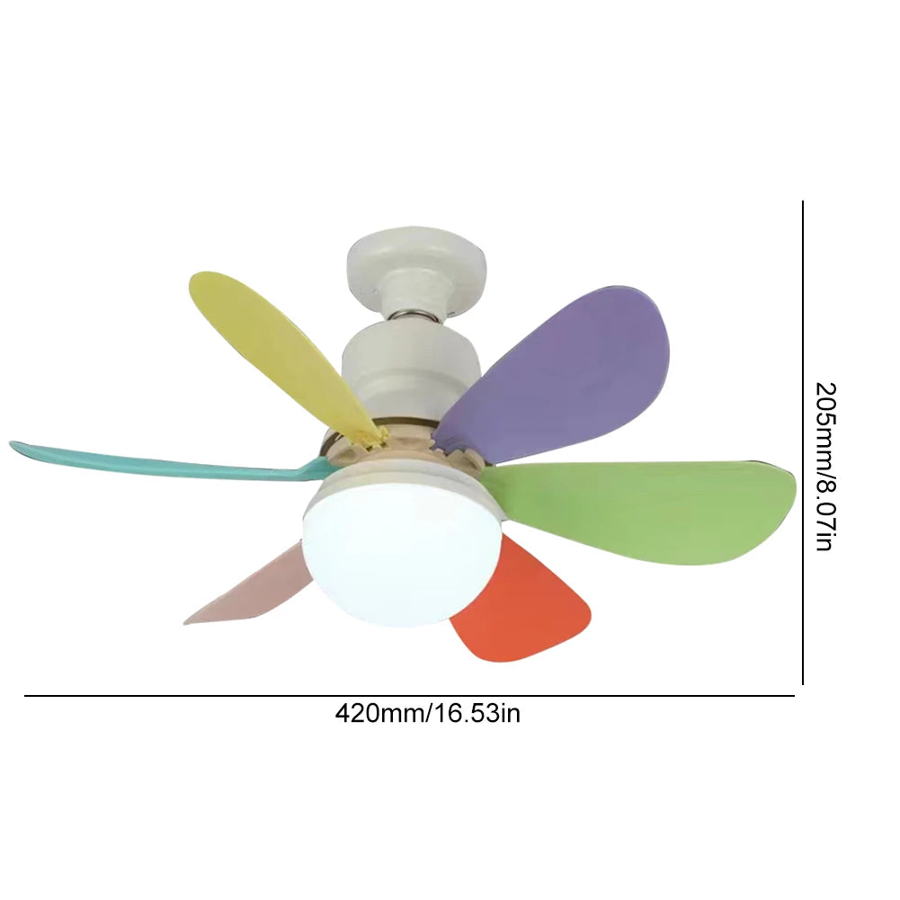 Ceiling Fan With Light And Remote Adjustable Speed For Home Office