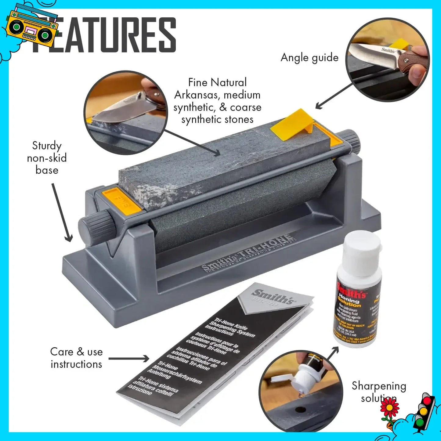 Sharpening Stone Kit For Chefs And Woodworkers Outdoorsmen