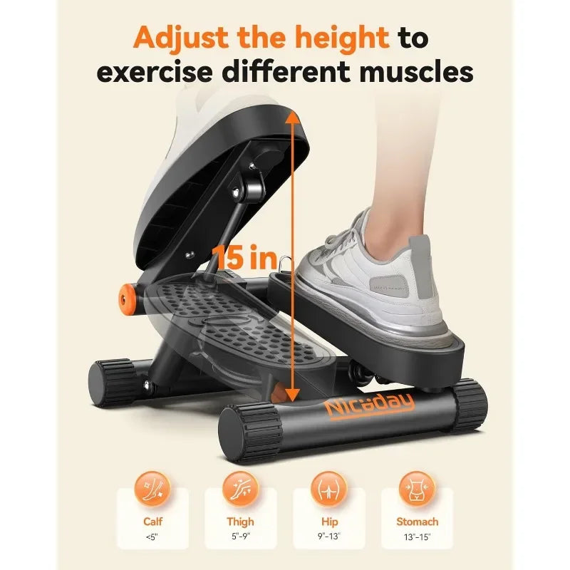 Mini Stair Stepper With Resistance Bands For Home Workout