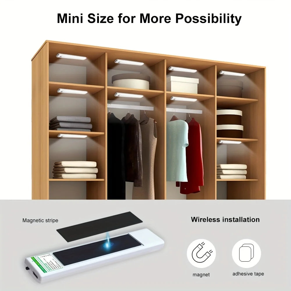 Motion Sensor Lights USB-C Rechargeable, Ultra-Thin Magnetic Pack