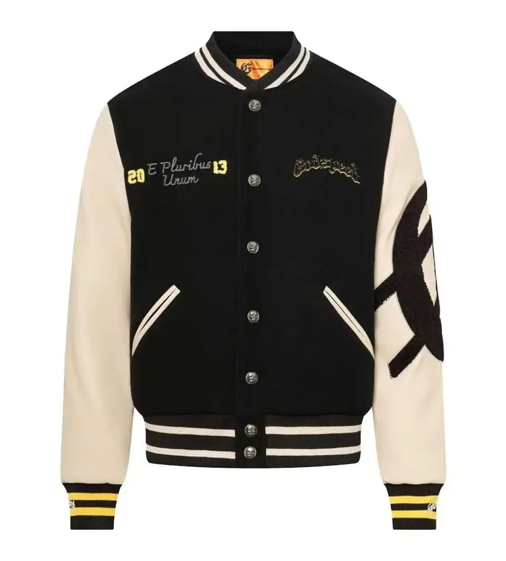 Mens Autumn Winter American Baseball Jacket Embroidered Outerwear