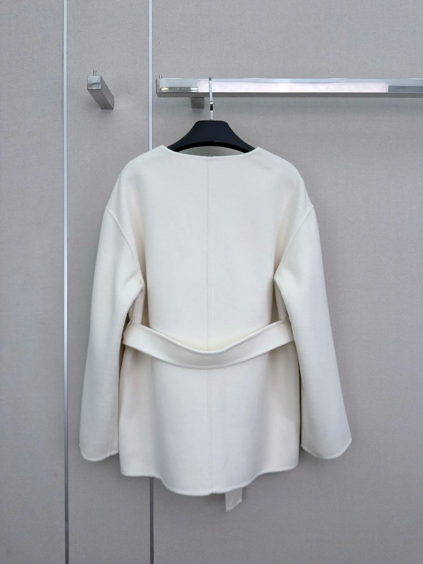 Women's Wool Long Sleeve V-Neck Single Breasted Vest Jacket