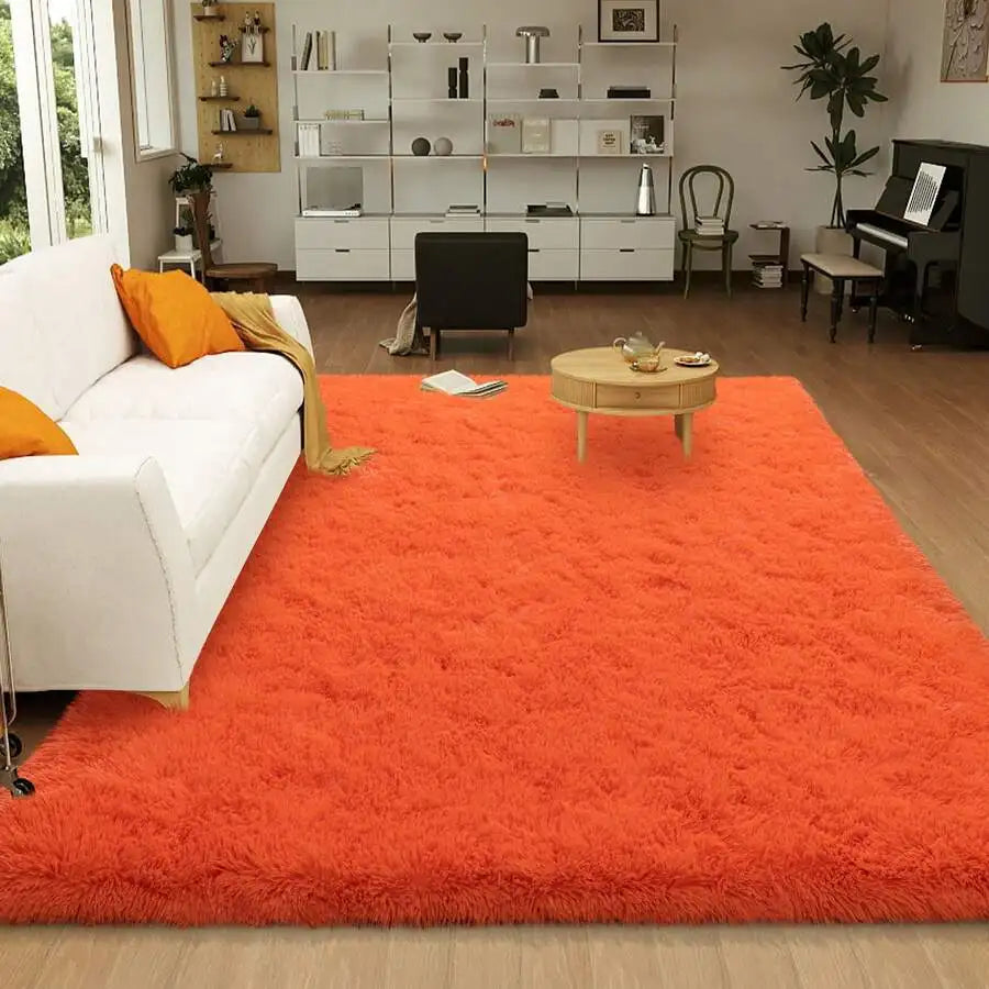 Indoor Soft Shag Plush Acrylic Rug For Bedroom Living Room