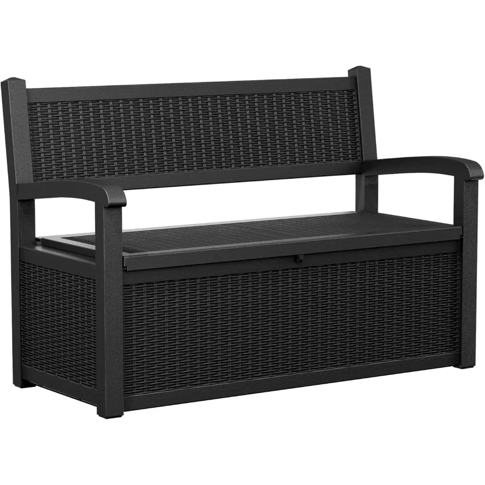 Outdoor Storage Bench Deck Box Waterproof Lockable For Patio
