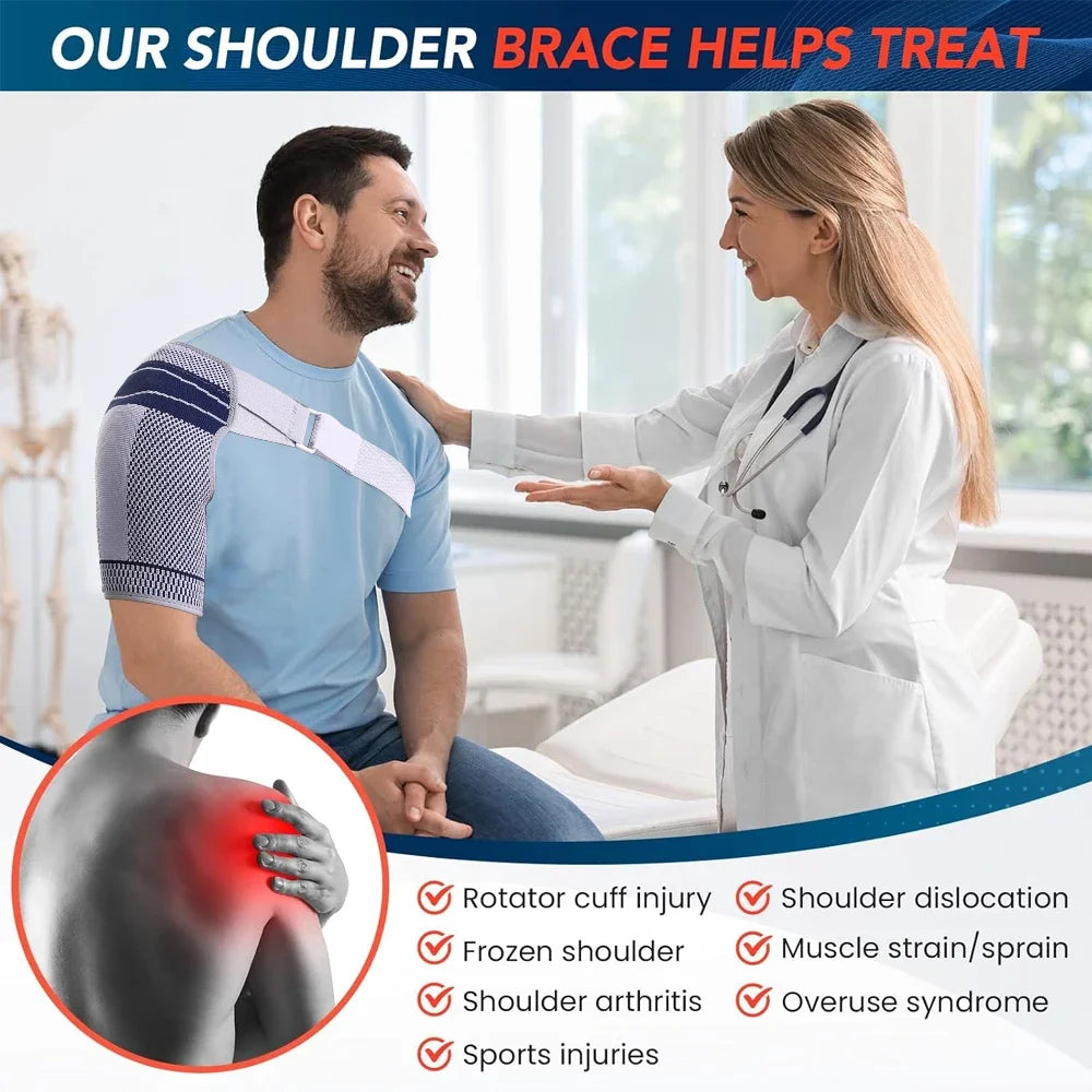Shoulder Brace Support Stabilizer With Adjustable Strap For Left Right