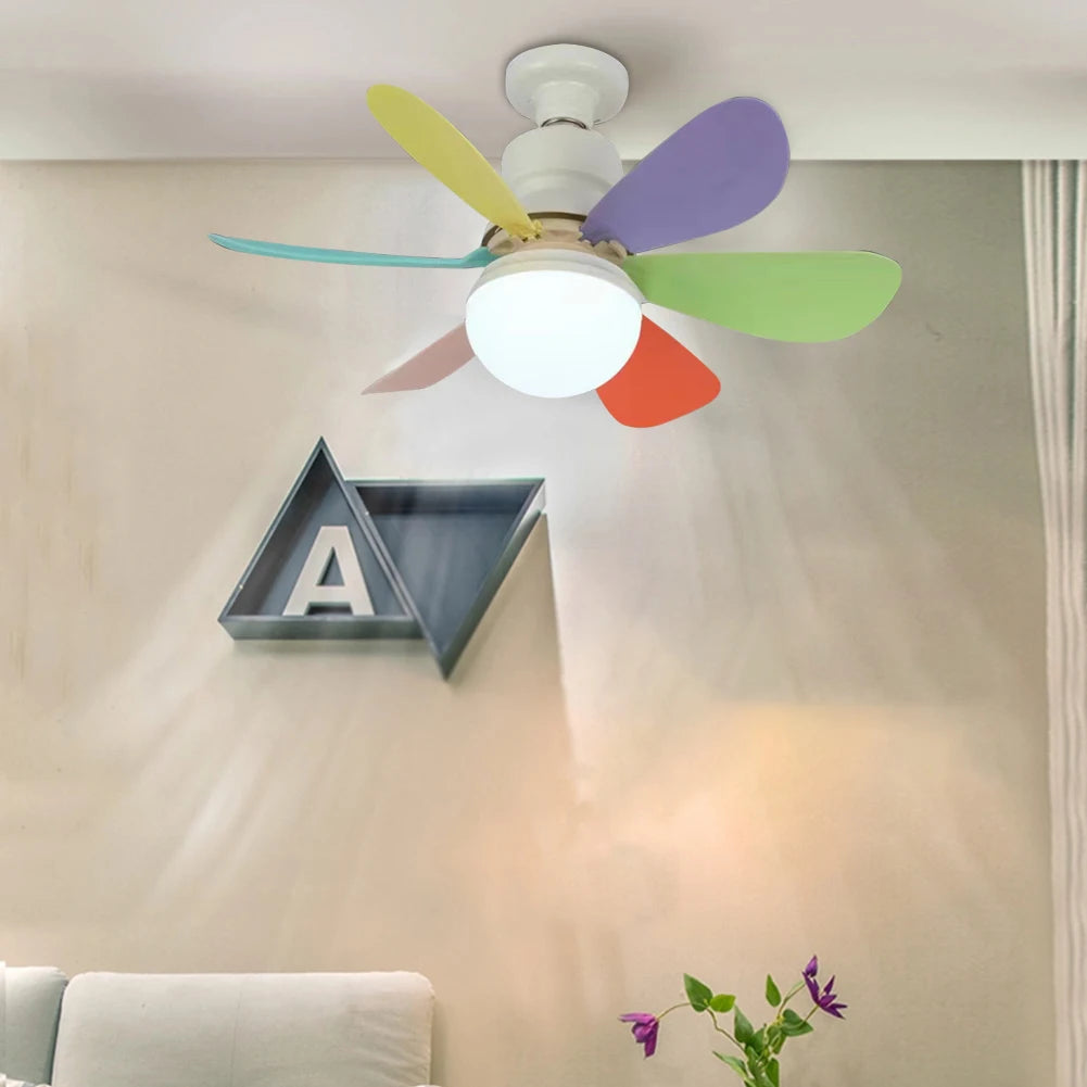 Ceiling Fan With Light And Remote Adjustable Speed For Home Office